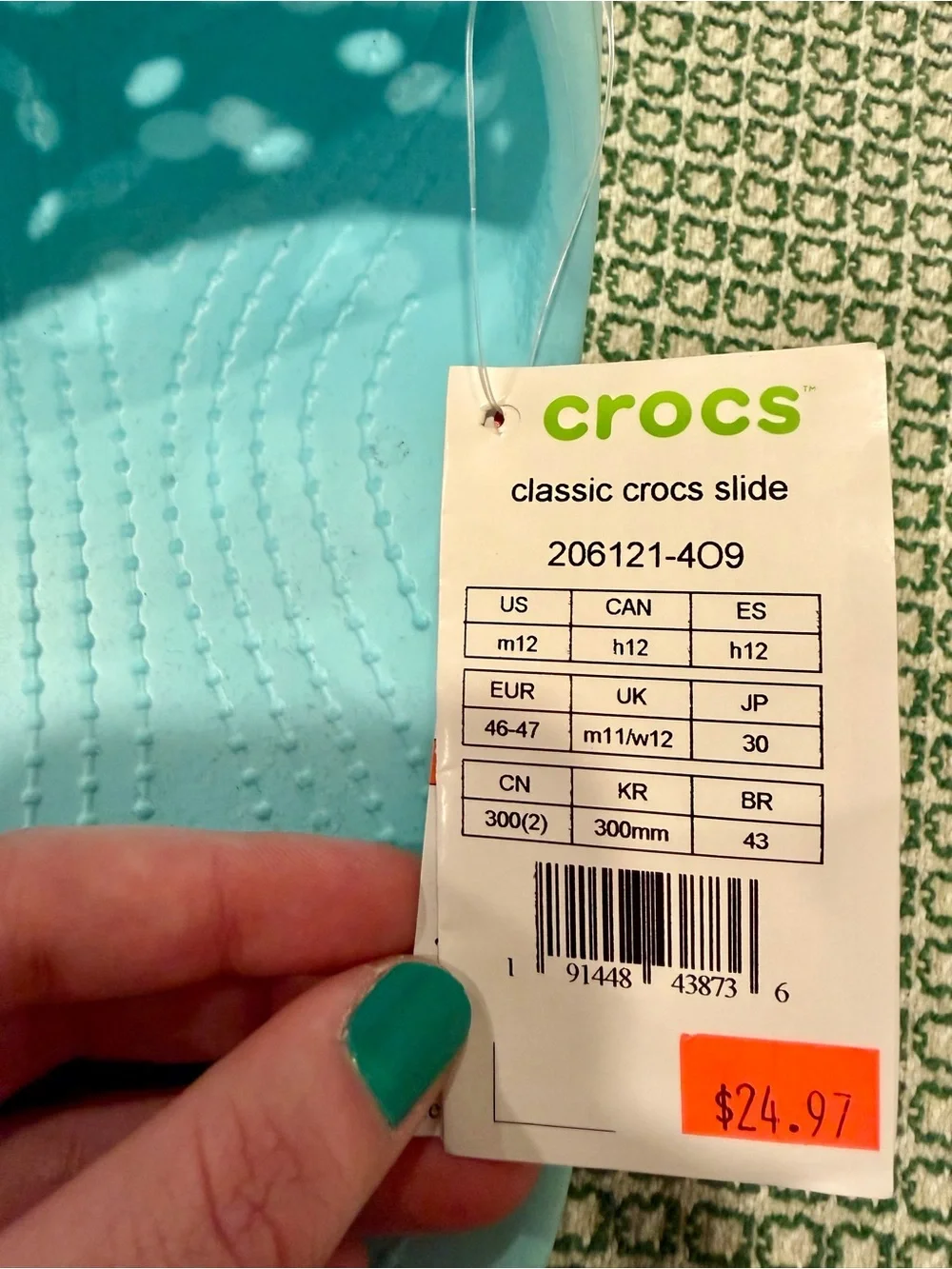 CROCS Light Blue Slide Sandals